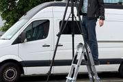 The tallest Manfrotto tripod 161MK2B with 128RC Micro Fluid Video Head and accessory arm