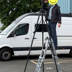 The tallest Manfrotto tripod 161MK2B with accessories