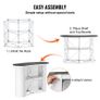 Portable Tradeshow Podium Table, 130 x 46,5 x 95 cm, Display Exhibition Counter Stand Booth Fair with Wall, Foldable Promotion Retail Bar Table Pop Up Podium with Storage Rack, Carrying Bag Image 4