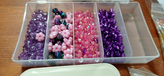 Assortment of beads for jewelry making