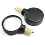 Round Stubby Motorcycle Bar End Mirrors - Black Image 4