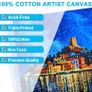 10 Packs Blank Canvas Panels Board 20 x 20 cm(8" x 8"), 100% Cotton for Acrylic Painting, Oil Paint & Wet Water Art Media, Canvases for Professional Artist, Hobby Painters And Beginners (FREE POSTAGE) Image 5