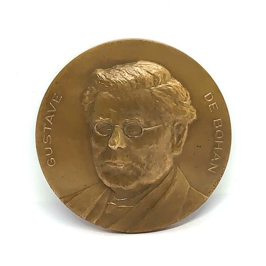 Vintage French Bronze Medal Gustave De Bohan