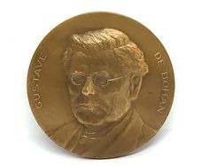 Vintage French Bronze Medal Gustave De Bohan