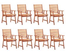 Outdoor Dining Chairs 8 pcs Solid Acacia Wood
