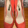 Dorothy Perkins Ladies UK5 EUR38 Red Jules Suede Peep Toe Mid/Open High Heels    S-F Image 3
