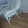 Wicker armchair white Image 5