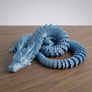 Large Premium Articulated Crystal Dragon (60cm) - Silk Blue Edition Image 2