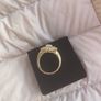 14 Carat CZ Cluster Ring  Yellow Gold Image 2