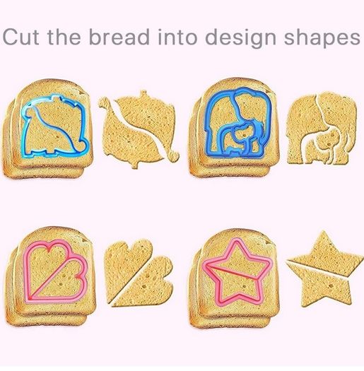 Sandwich cutter shapes for kids and fruit cutters