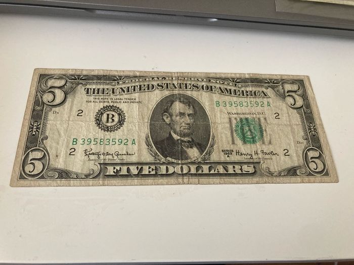 USA 1963 A 5 Dollars Banknote