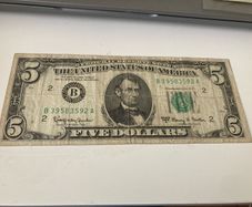 USA 1963 A 5 Dollars Banknote