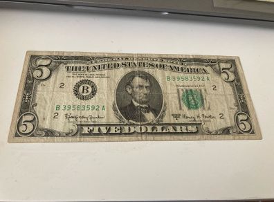 USA 1963 A 5 Dollars Banknote