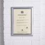 Snap De Luxe Certificate Frame Holds Standard A4 Certificates W210xD25xH297mm Silver Image 2