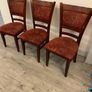 Mahogany style extending table plus 6 chairs. Image 5