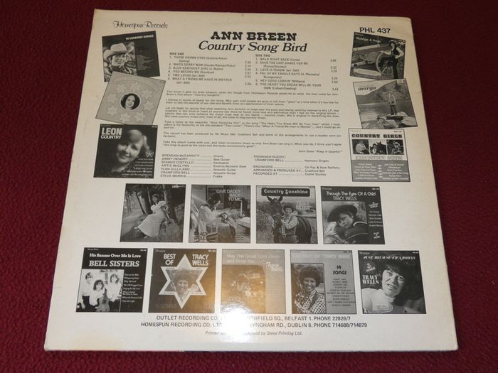 Ann Breen Country Song Bird 1981 Irish Pressing Lp