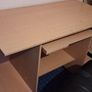 Large Natural Computer Desk without Keyboard Desk & Storage Shelves Image 7