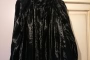 Next black fur jacket size UK 14