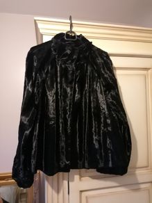Next black fur jacket size UK 14