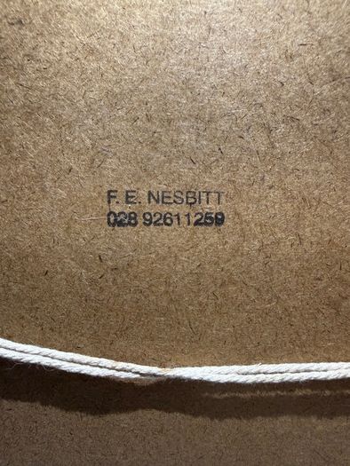 F.E. Nesbitt original signed Coastal Painting, ornate gilt frame