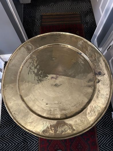 Large Antique Chinese Red Lacquer & Gilt Coffee Table