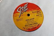 JOHN WAYNE. RHYTHM KINGS. Rare 7" Single From Dublin Roots Rock Blues Band. 45rpm, Vinyl, Record. Sparten Records, Scoff Label, produced by Irish Guitarist and Ex David Bowie musical director Gerry Leonard.