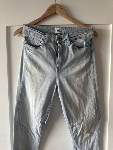 Paige distressed skinny jeans