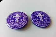 1982 Greater Boston Council - world scouting 1 1/4" round pin back badges