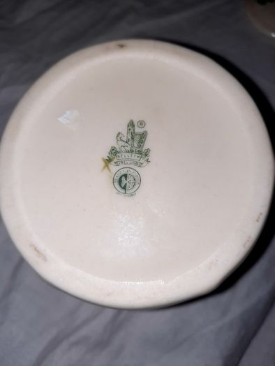 Belleek honey pot