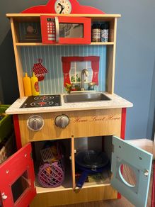 Wooden Children Play Kitchen and Accessories