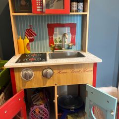 Wooden Children Play Kitchen and Accessories