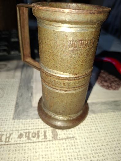 Rare 13 Piece Lot of Antique Chavagnat Tin Measuring Demi-Litre from Paris, France, dating  approximately 1800s.