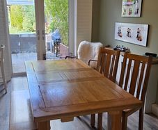 Premium Solid Oak Butterfly Extendable Dining Set Bench & Chairs