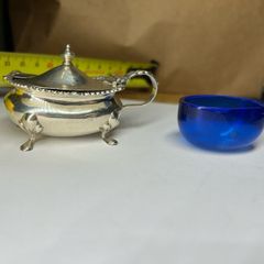 An antique Birmingham solid silver pot