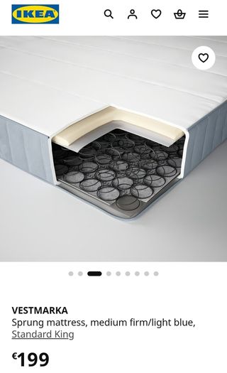 king mattress, Ikea vestmarka sprung