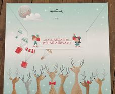 Brand new cardboard Polar Airways - Hallmark giant Christmas play card