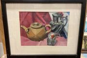 Still Life Painting of Teapot - Oil on board Framed