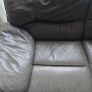 Grey Leather Corner Sofa Image 7