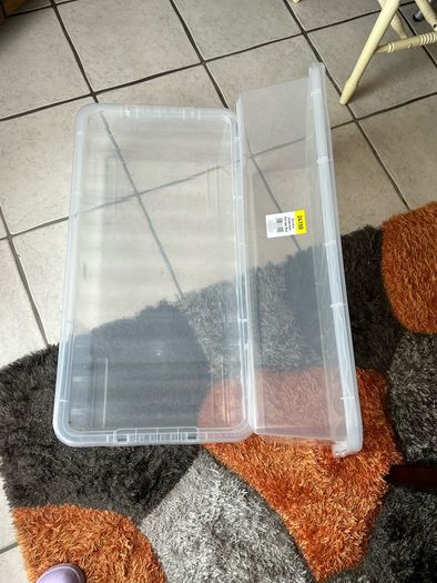 Under Bed Storage Box clear plastic 42l