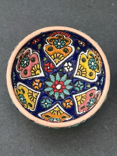 Bowls - Set of 2 Minakari Ceramic Footed Bowl Hand Painted Decorative