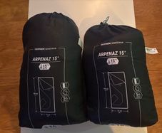 2 Quechua Arpenaz 15 sleeping bag by Decathlon