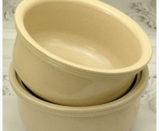 Pair Large Stoneware Crock Pots Salt Glazed Pearsons Chesterfield
