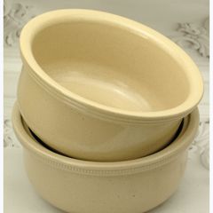 Pair Large Stoneware Crock Pots Salt Glazed Pearsons Chesterfield