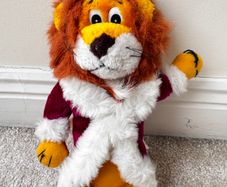 Vintage PMS Plush Stuffed Toy LION King Stuffed Animal  approx. 10" TUsed Please see photos