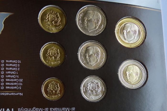 Morocco BUNC 1423 - 2002 certificated coins set