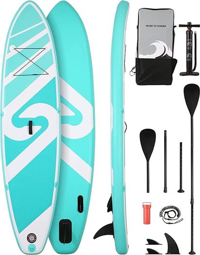 Paddle Board Stand Up Paddle Board Inflatable Paddleboard SUP Board with Premium Full Accessories 120"x30"x6" for Youth & Adults Have Fun in Oceans, River and Lakes (FREE POSTAGE)