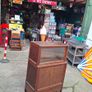 1940's Antique French oak/walnut modular bookcase/display unit.. Image 4