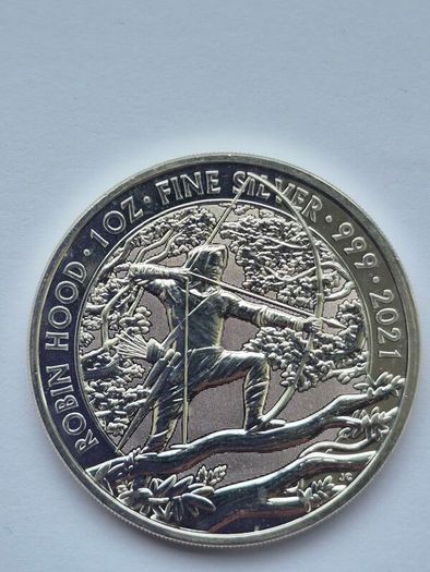 1 + 1 oz UK Silver Myths and Legends, Robin Hood & Maid Marian