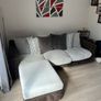 Large Sofa and Footstool Image 2