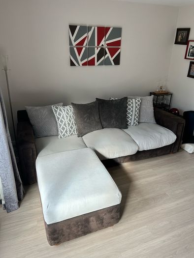 Large Sofa and Footstool